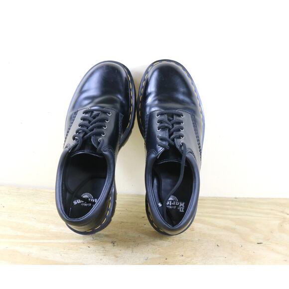 Doc Martens Womens 10 Platform Black Leather Quad Derby Oxfords 8053 Goth Punk - Picture 4 of 7